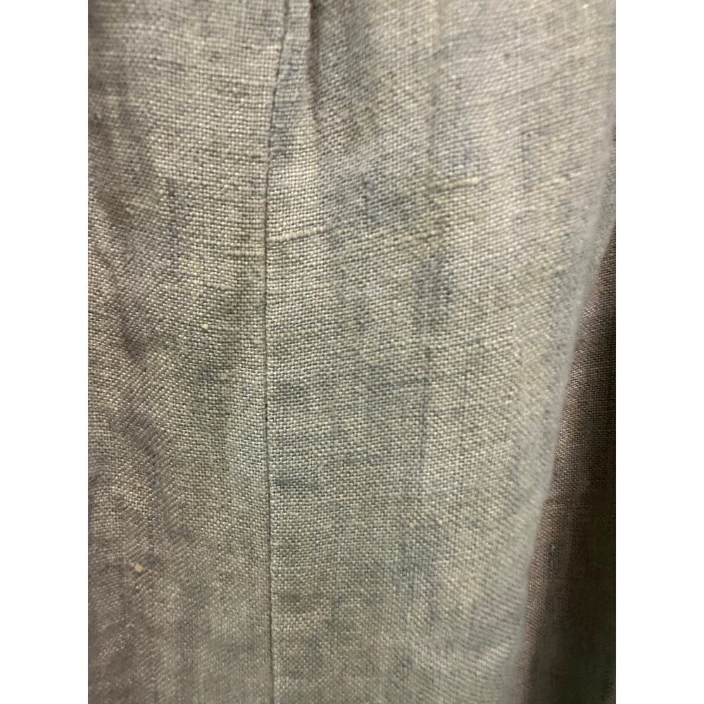 FLAX Green Boho Lagenlook Coastal Grandma Wide Leg Linen Pants XL/2XL - Picture 6 of 9